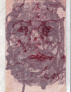 Aus der Serie Gesichte Neuk&ouml;lln, 2007, mixed media/canvas, 28x21cm